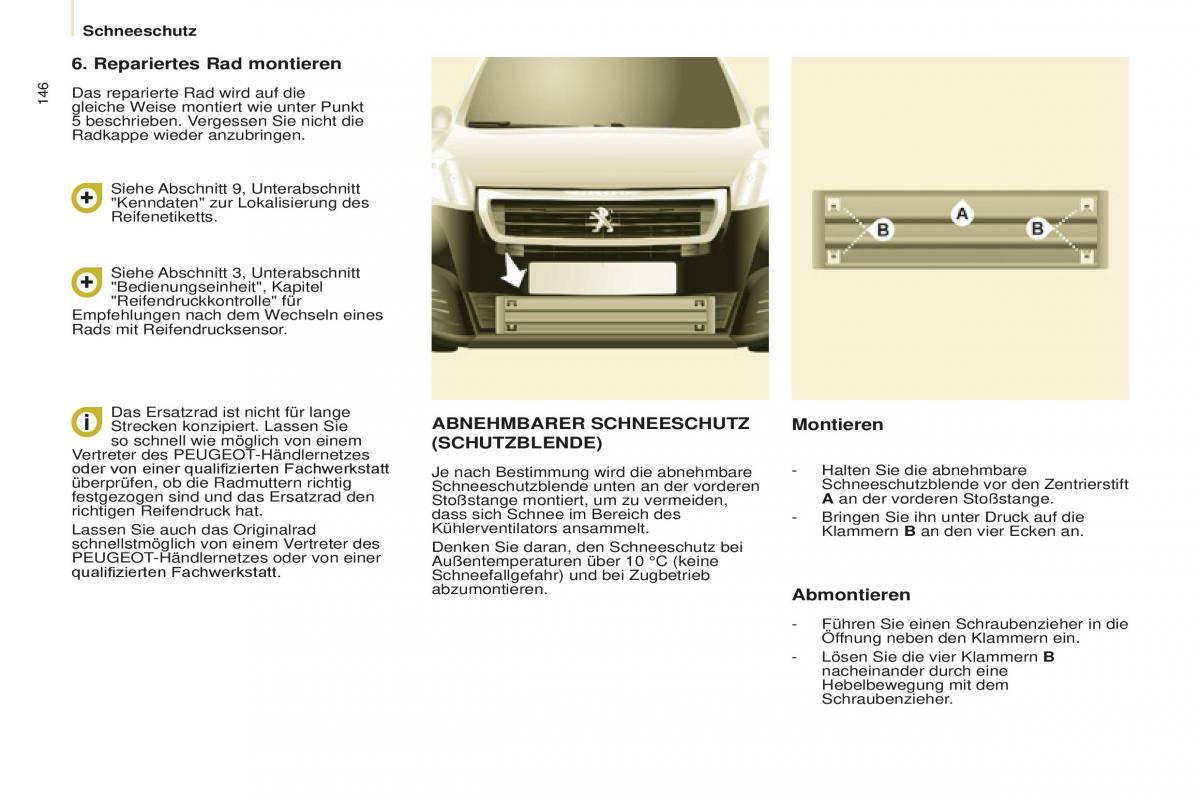 Peugeot Partner II 2 Handbuch / page 148