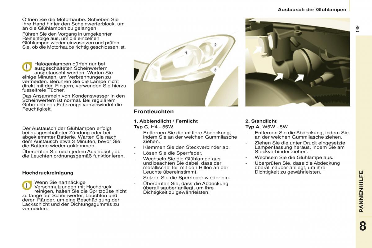 Peugeot Partner II 2 Handbuch / page 151