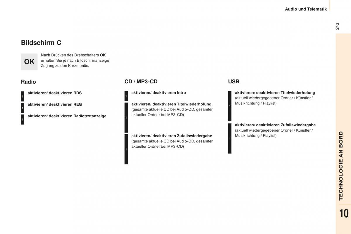 Peugeot Partner II 2 Handbuch / page 245