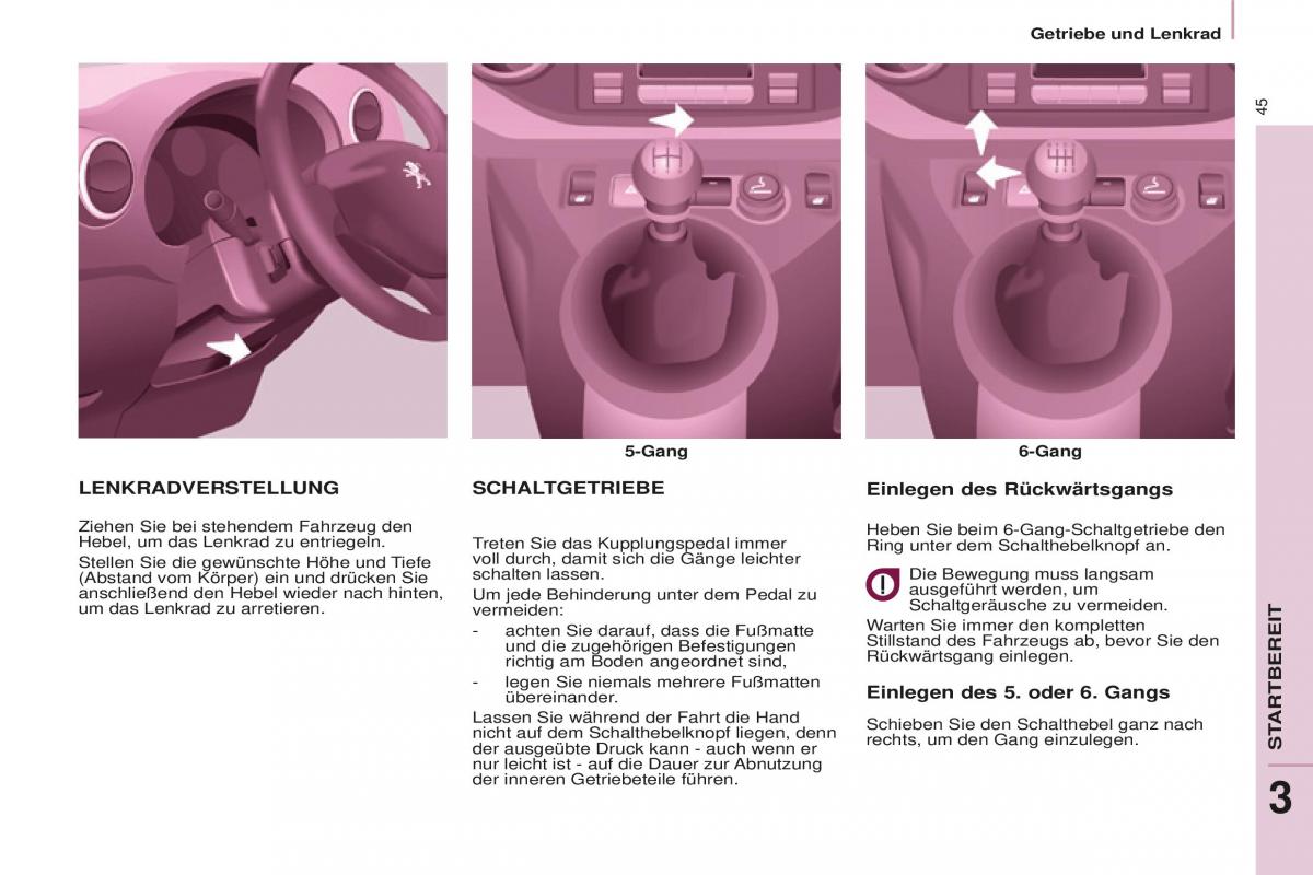 Peugeot Partner II 2 Handbuch / page 47