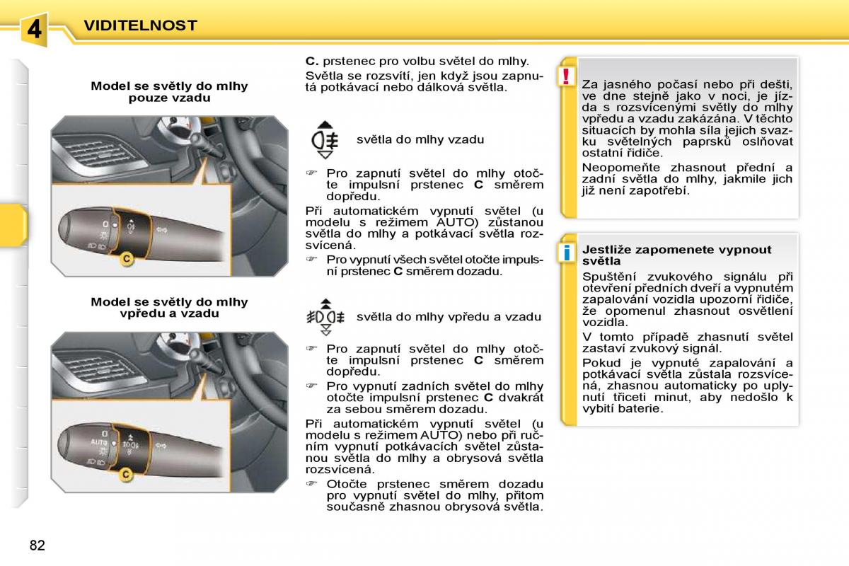 Peugeot 207 navod k obsludze / page 76