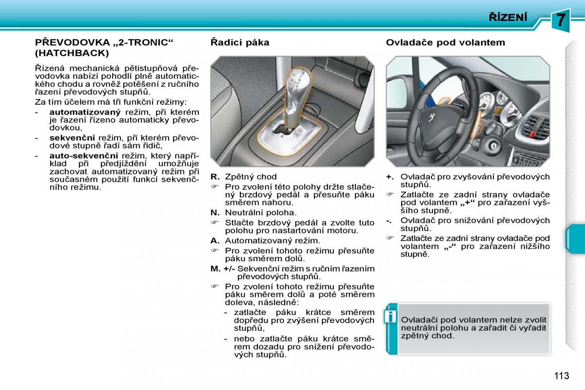 Peugeot 207 navod k obsludze / page 109