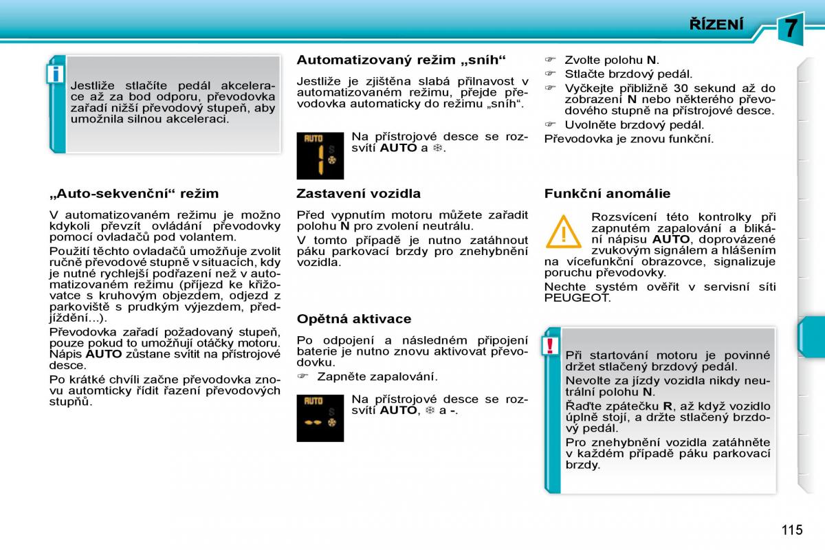 Peugeot 207 navod k obsludze / page 111