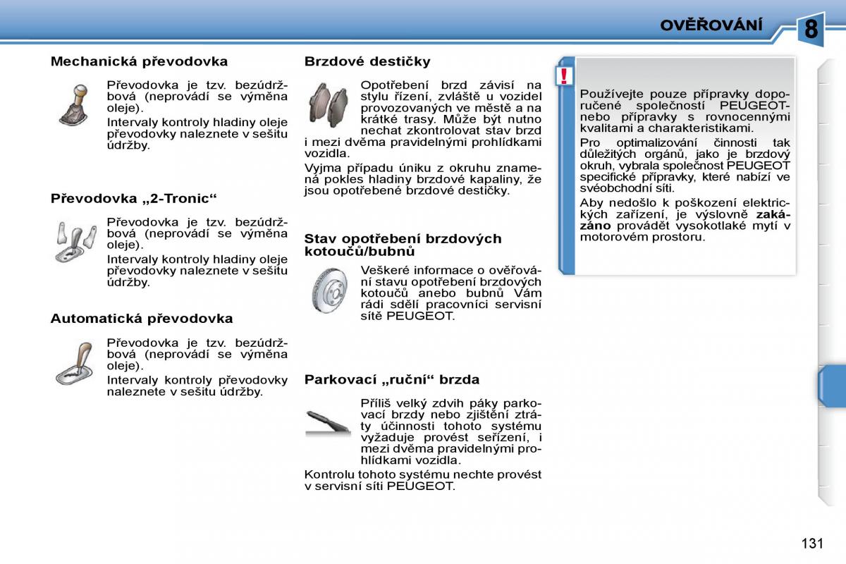 Peugeot 207 navod k obsludze / page 127