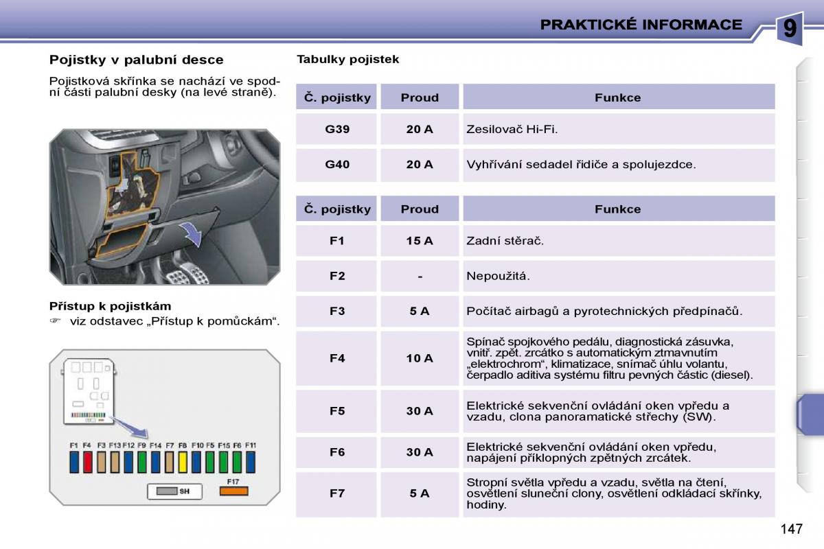 Peugeot 207 navod k obsludze / page 143