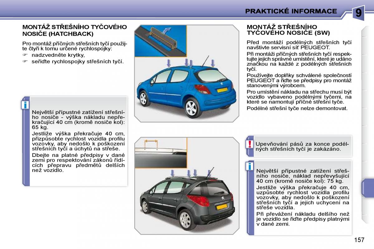 Peugeot 207 navod k obsludze / page 153