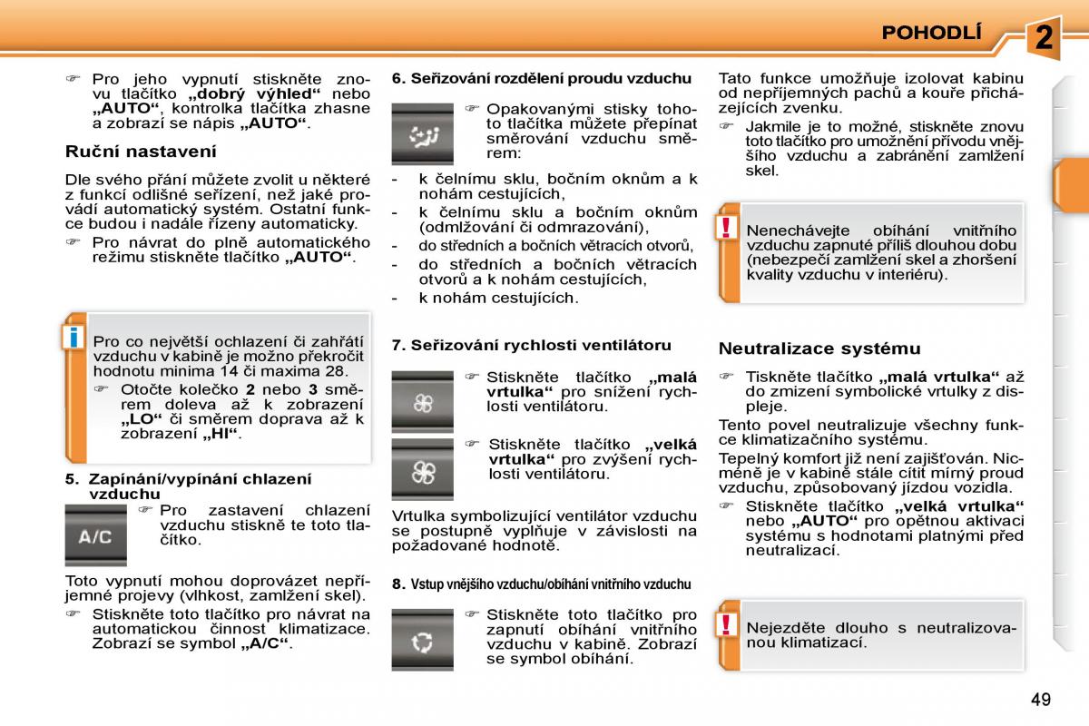 Peugeot 207 navod k obsludze / page 36