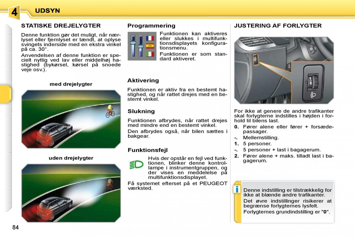 Peugeot 207 Bilens instruktionsbog / page 79