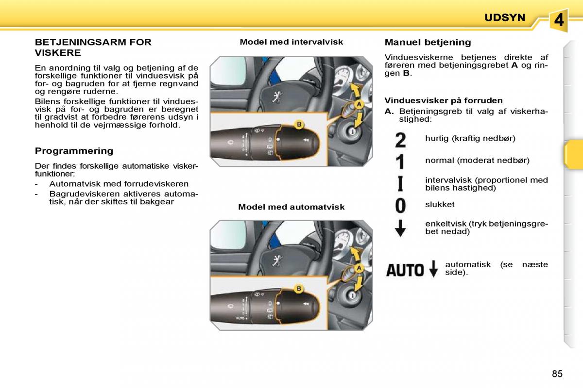 Peugeot 207 Bilens instruktionsbog / page 80