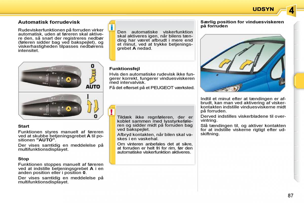 Peugeot 207 Bilens instruktionsbog / page 82