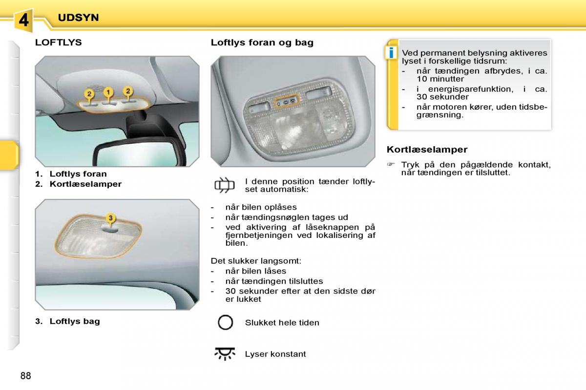 Peugeot 207 Bilens instruktionsbog / page 83