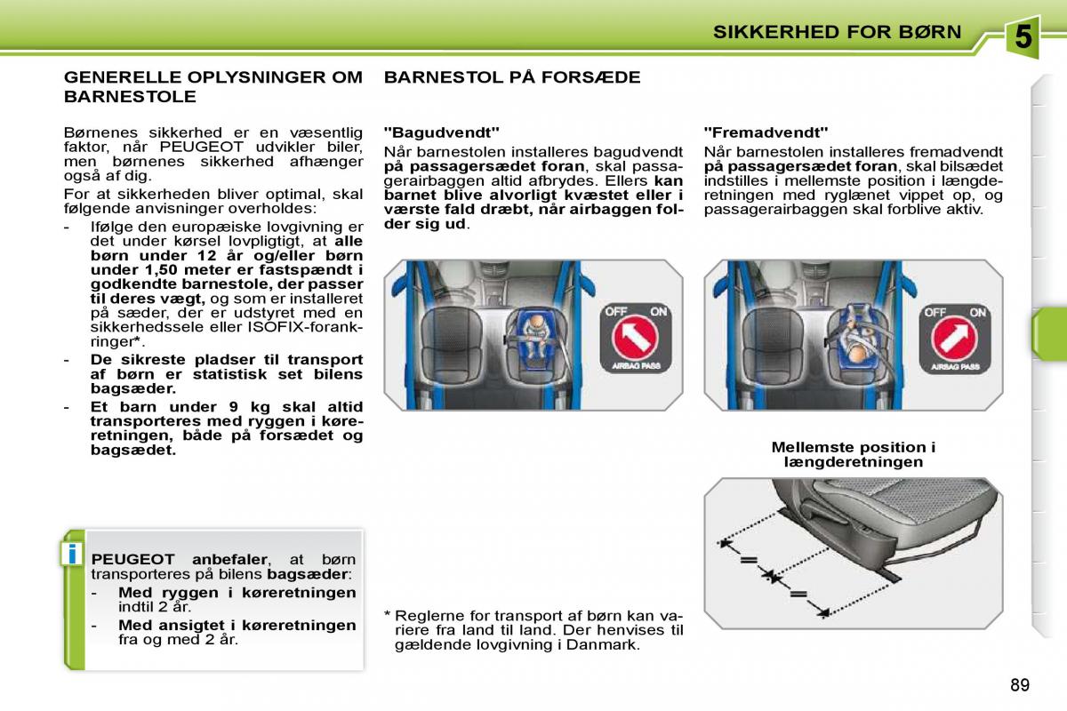 Peugeot 207 Bilens instruktionsbog / page 84