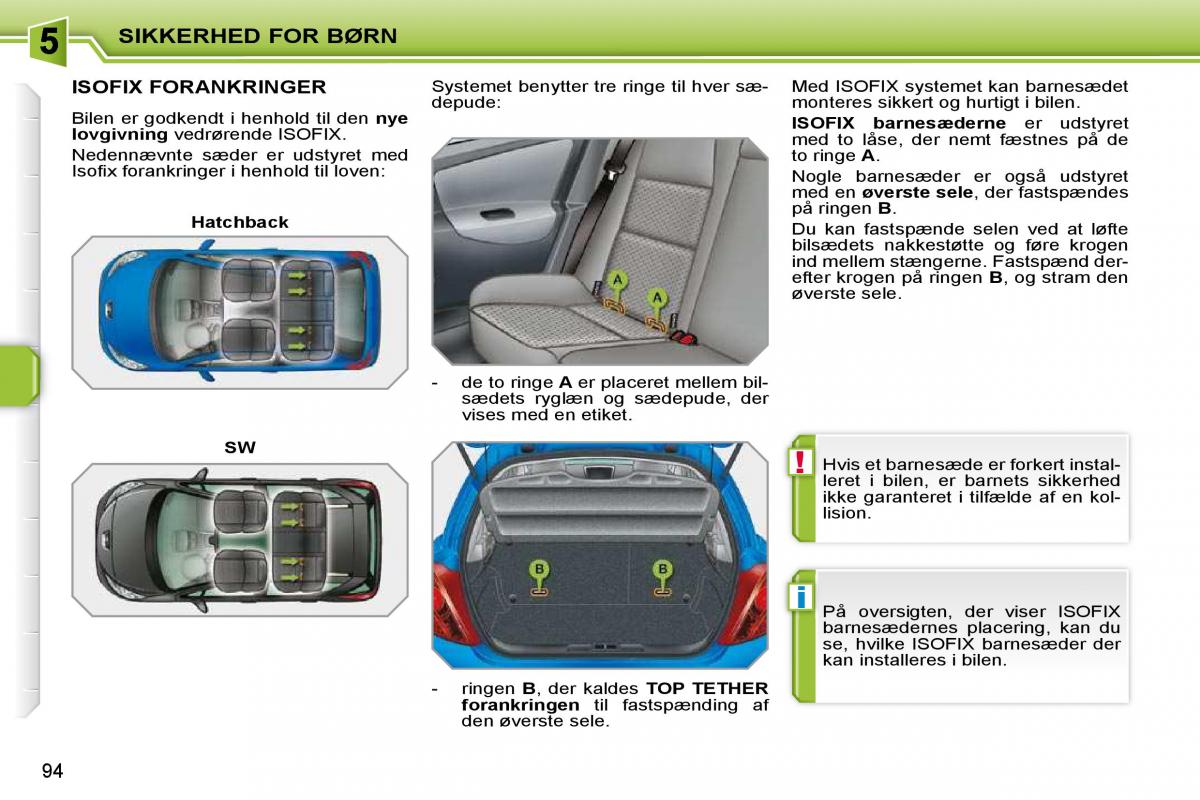 Peugeot 207 Bilens instruktionsbog / page 90