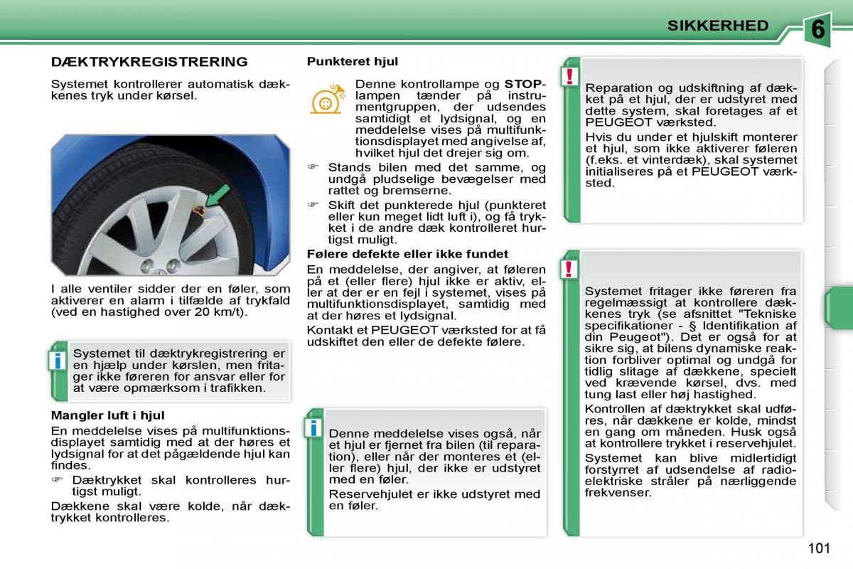 Peugeot 207 Bilens instruktionsbog / page 97