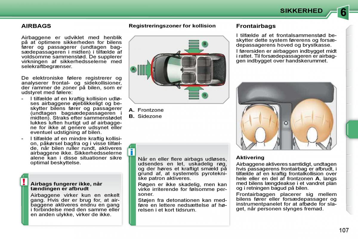 Peugeot 207 Bilens instruktionsbog / page 103