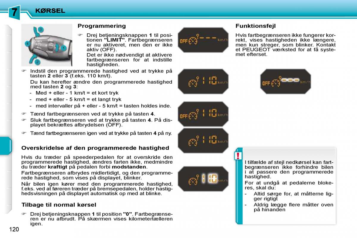 Peugeot 207 Bilens instruktionsbog / page 116