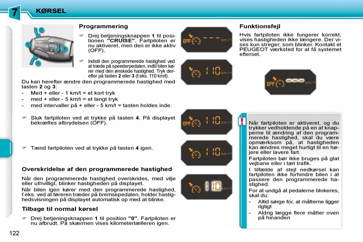 Peugeot 207 Bilens instruktionsbog / page 118