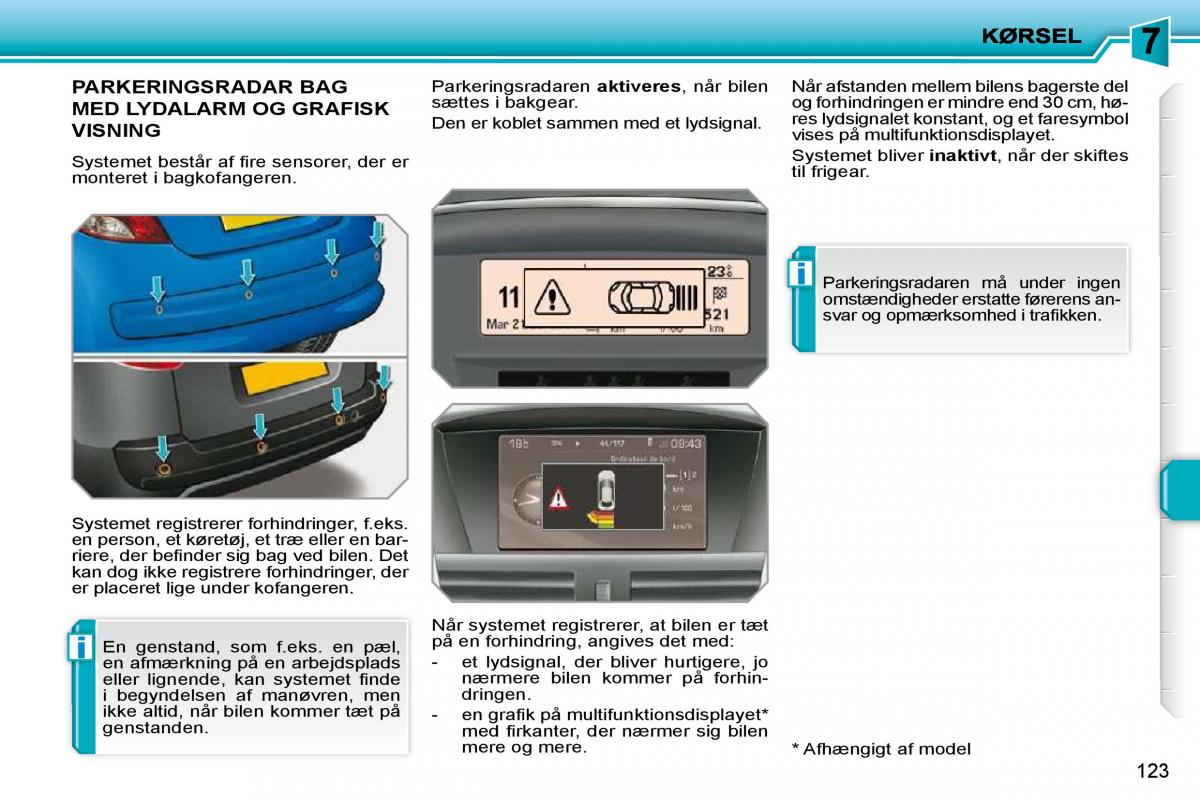 Peugeot 207 Bilens instruktionsbog / page 119