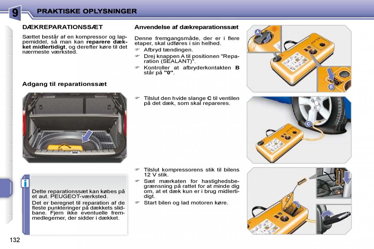 Peugeot 207 Bilens instruktionsbog / page 128