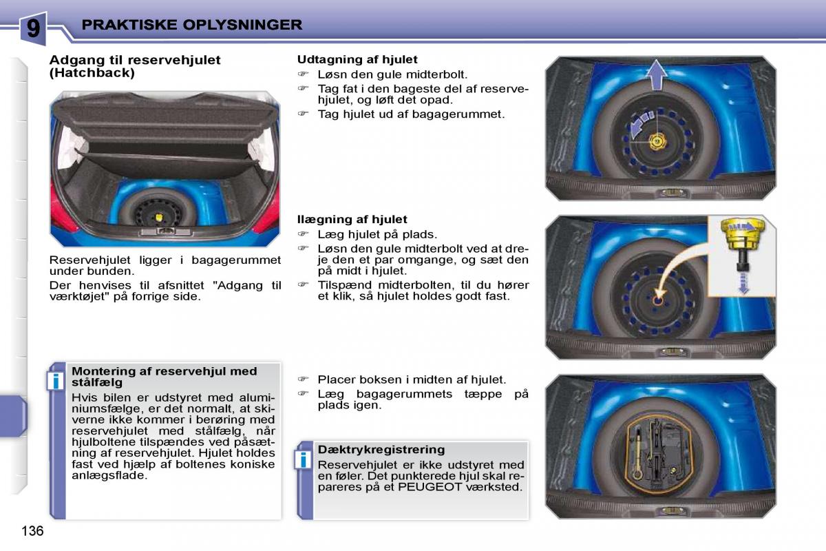 Peugeot 207 Bilens instruktionsbog / page 132