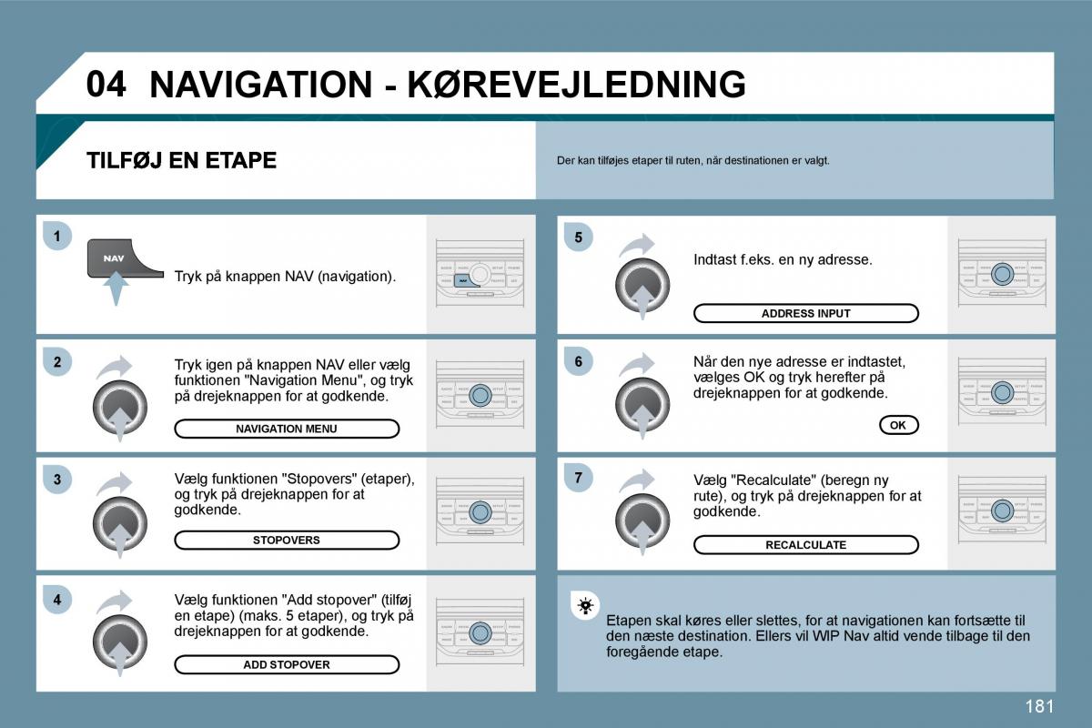 Peugeot 207 Bilens instruktionsbog / page 177