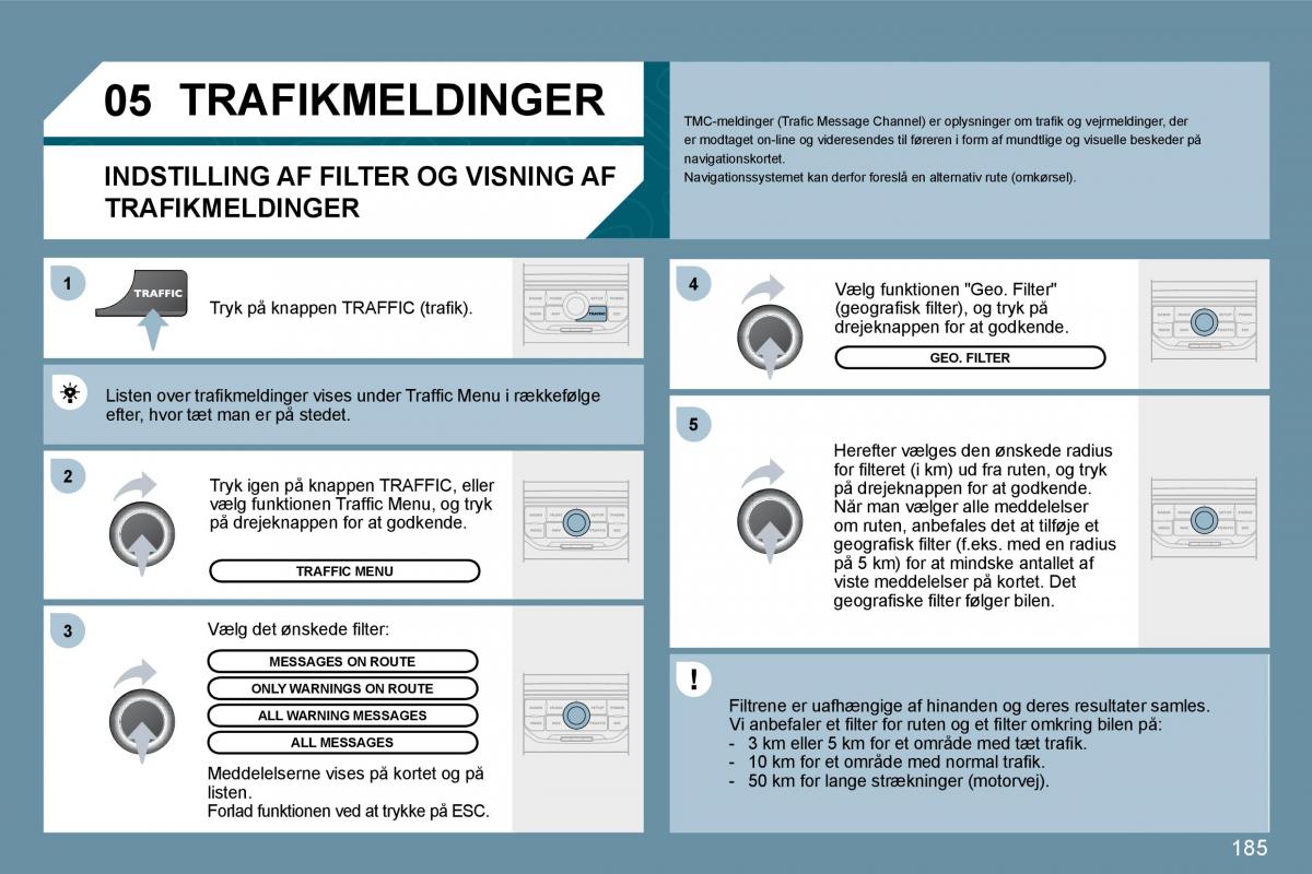 Peugeot 207 Bilens instruktionsbog / page 181