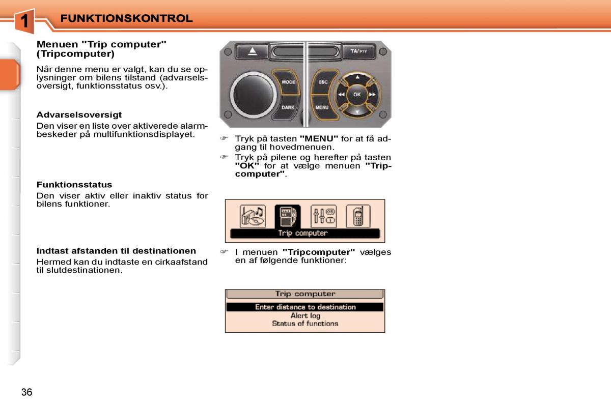 Peugeot 207 Bilens instruktionsbog / page 19