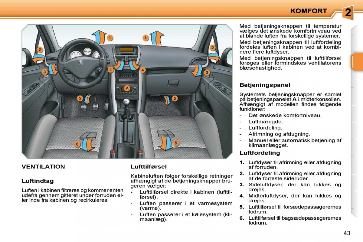 Peugeot 207 Bilens instruktionsbog / page 27