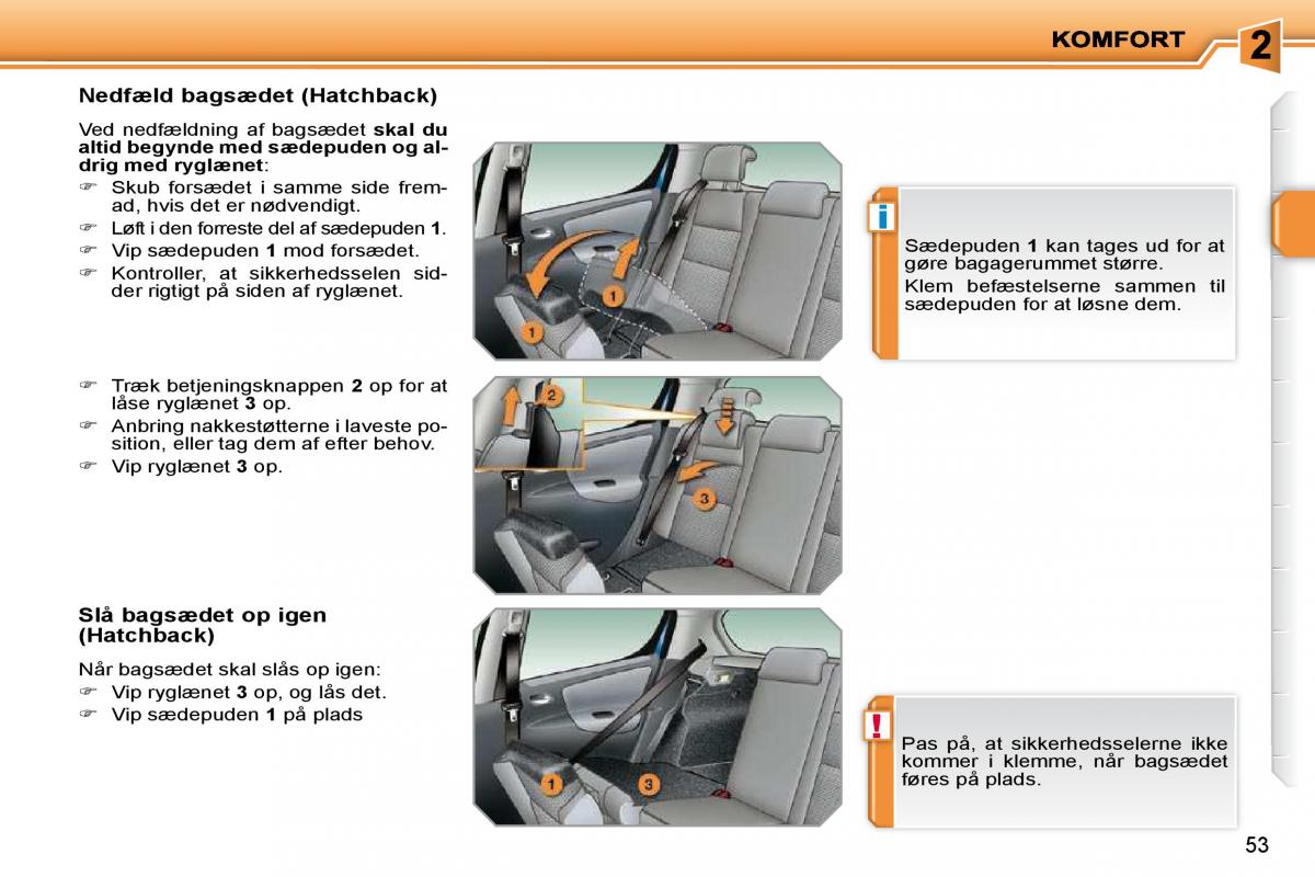 Peugeot 207 Bilens instruktionsbog / page 41