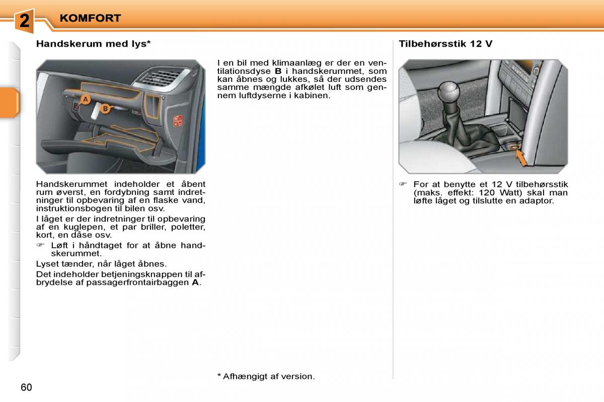 Peugeot 207 Bilens instruktionsbog / page 49