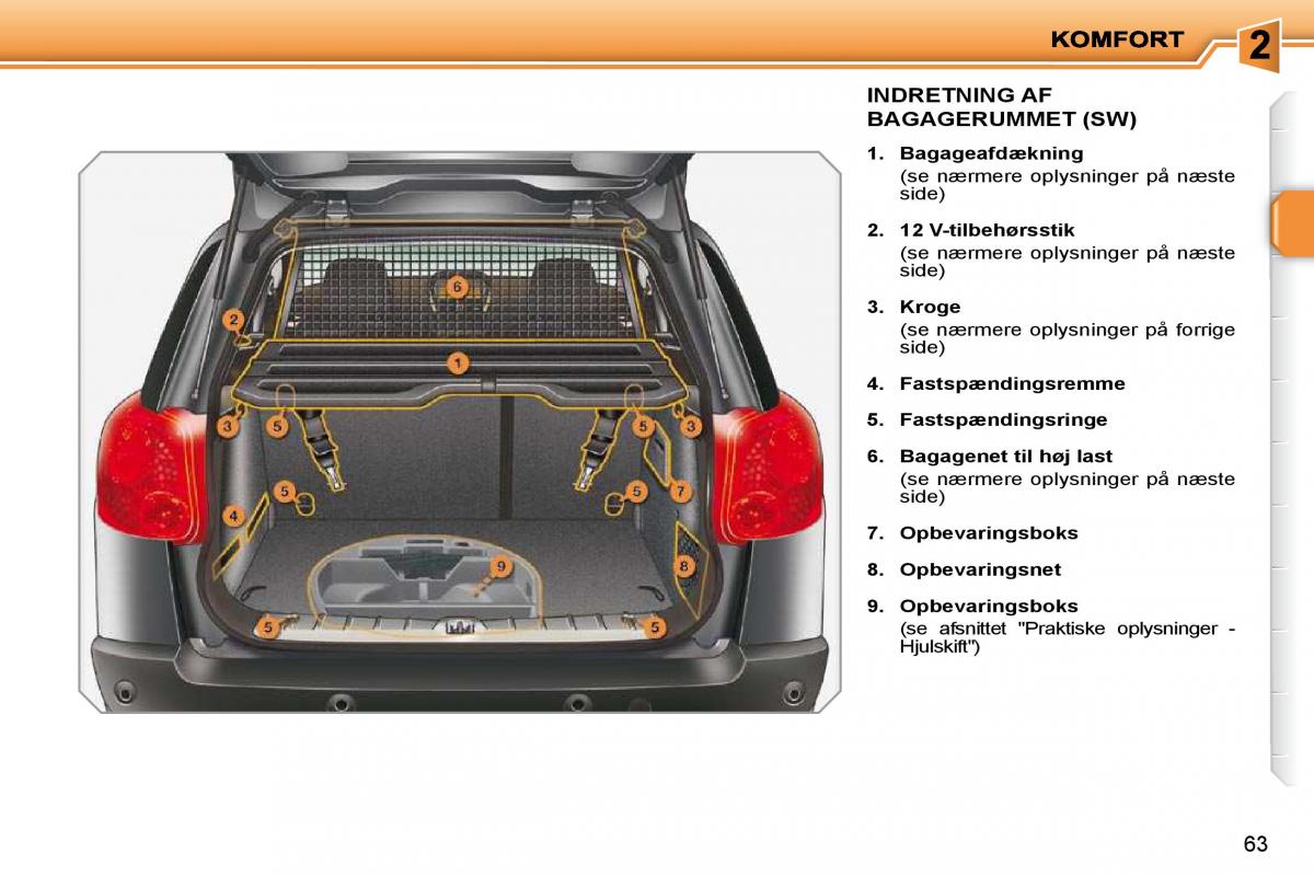 Peugeot 207 Bilens instruktionsbog / page 52