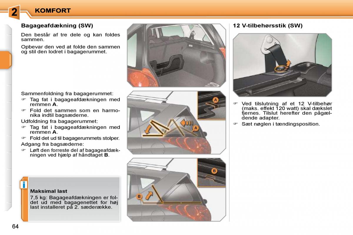 Peugeot 207 Bilens instruktionsbog / page 53