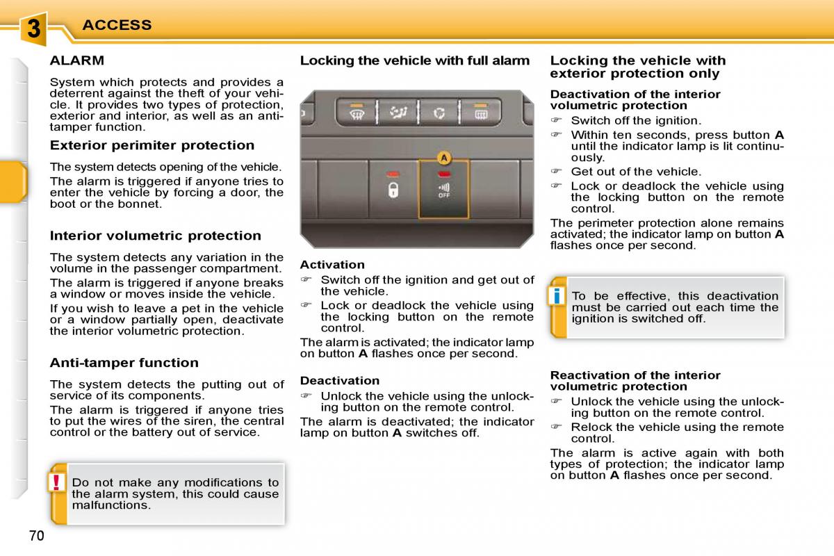 Peugeot 207 owners manual / page 61