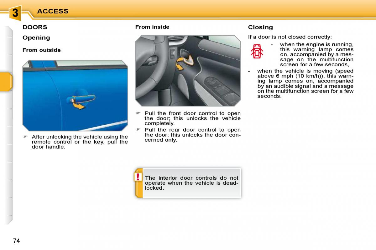 Peugeot 207 owners manual / page 66