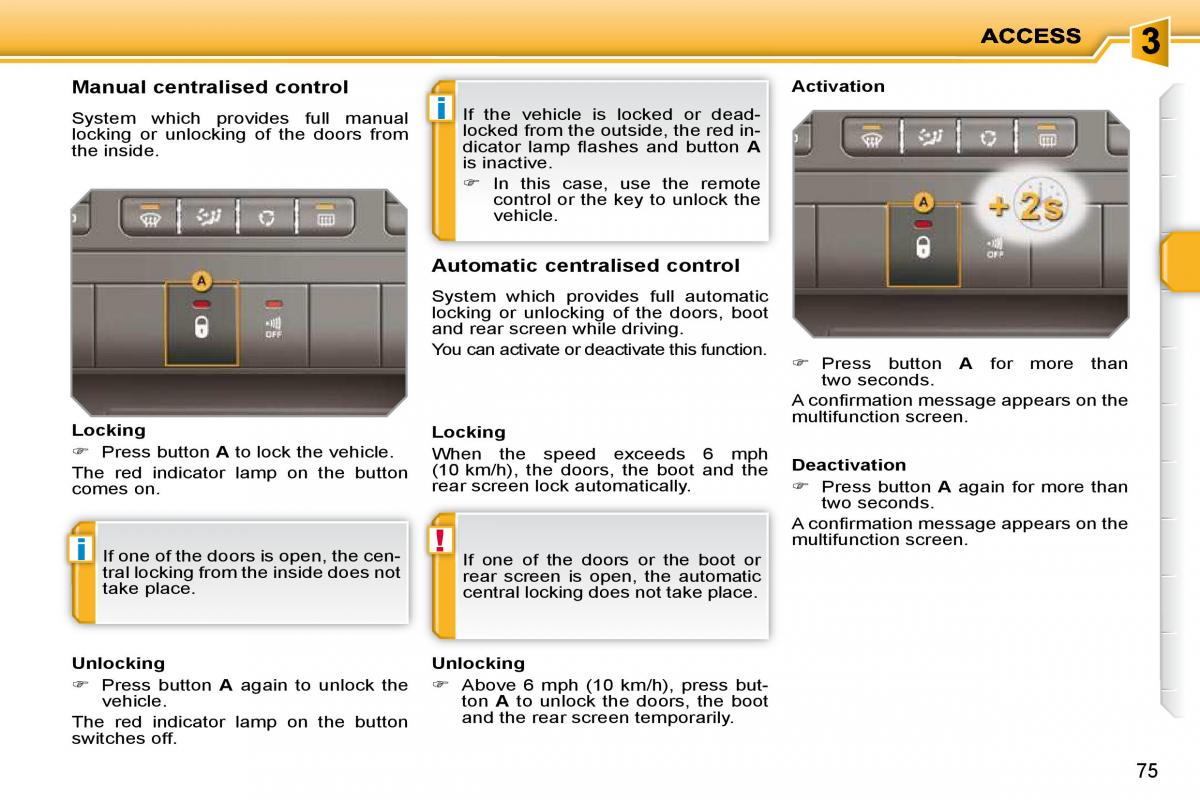 Peugeot 207 owners manual / page 67