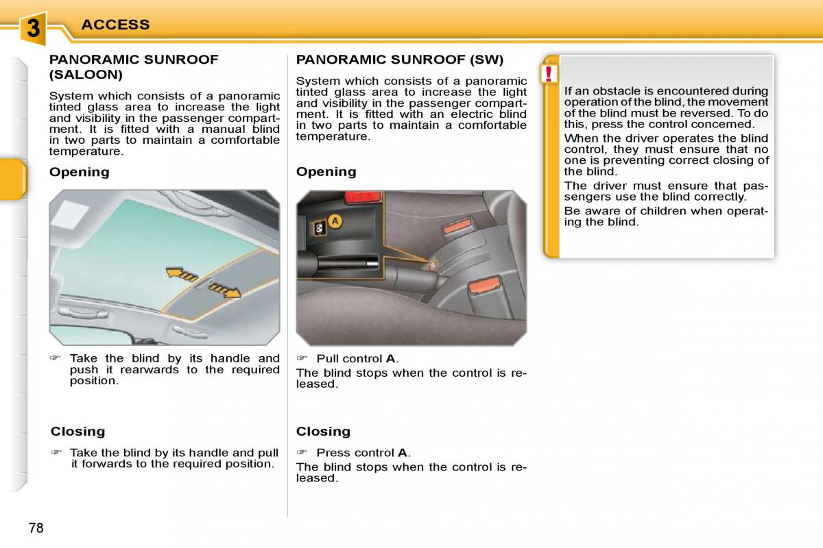 Peugeot 207 owners manual / page 71