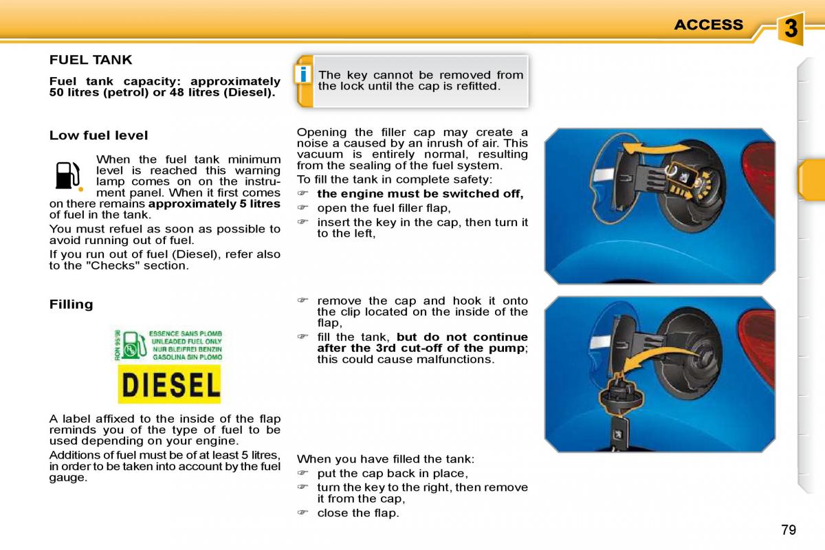 Peugeot 207 owners manual / page 72