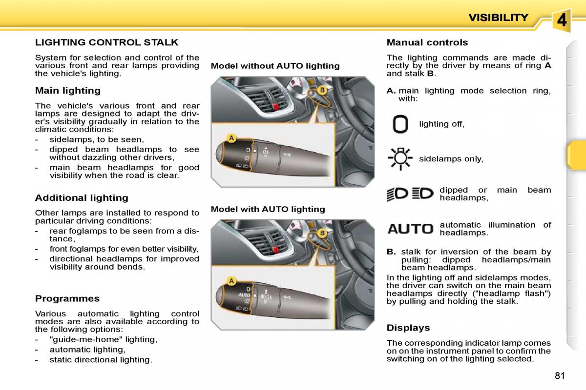 Peugeot 207 owners manual / page 75