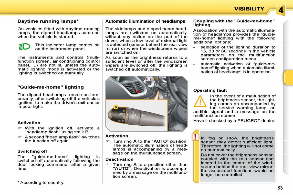 Peugeot 207 owners manual / page 77