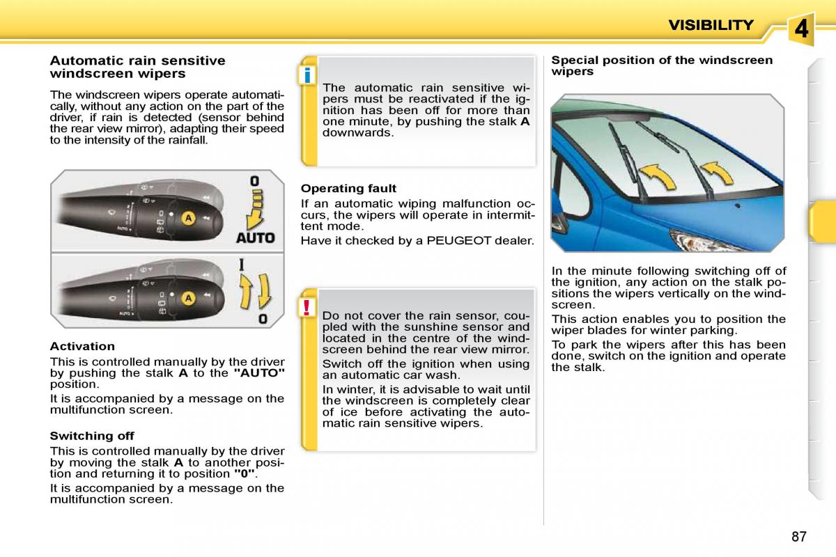 Peugeot 207 owners manual / page 82