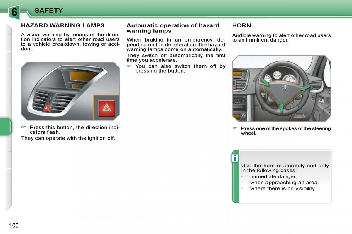 Peugeot 207 owners manual / page 96