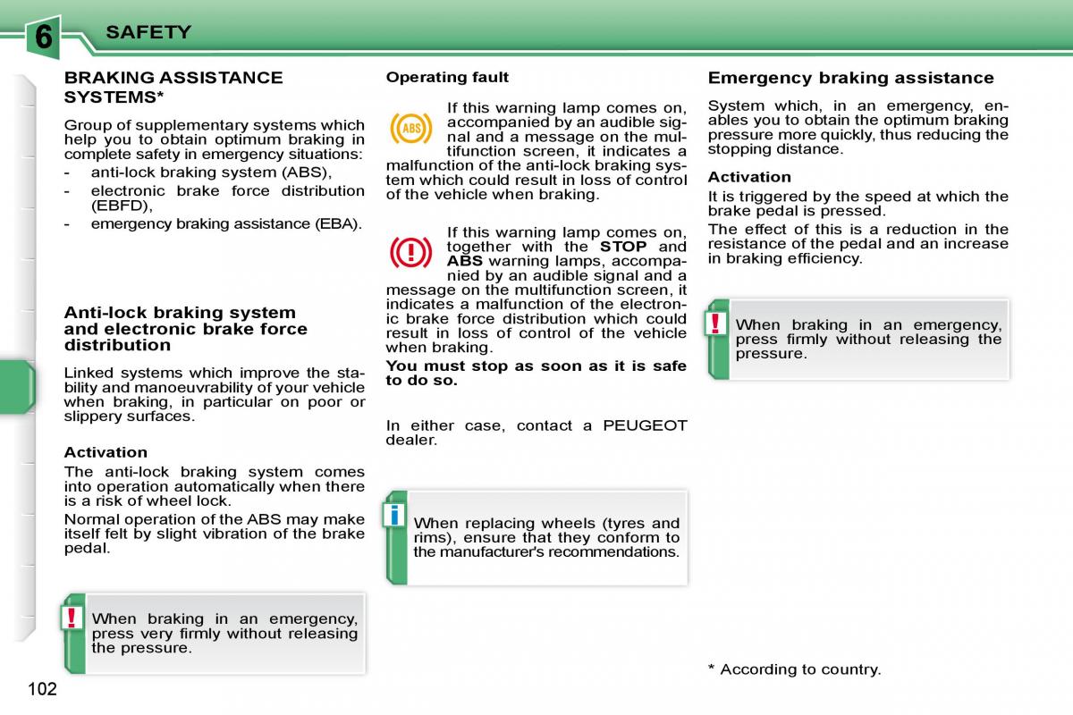 Peugeot 207 owners manual / page 98