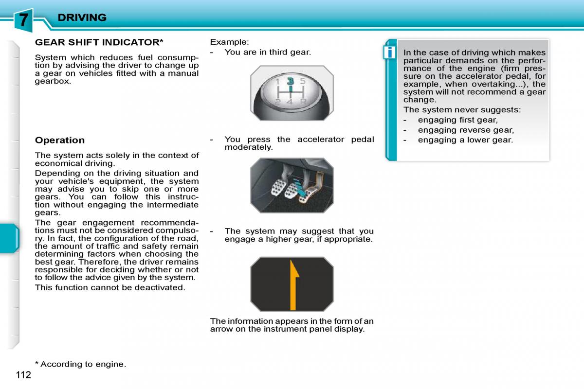 Peugeot 207 owners manual / page 108