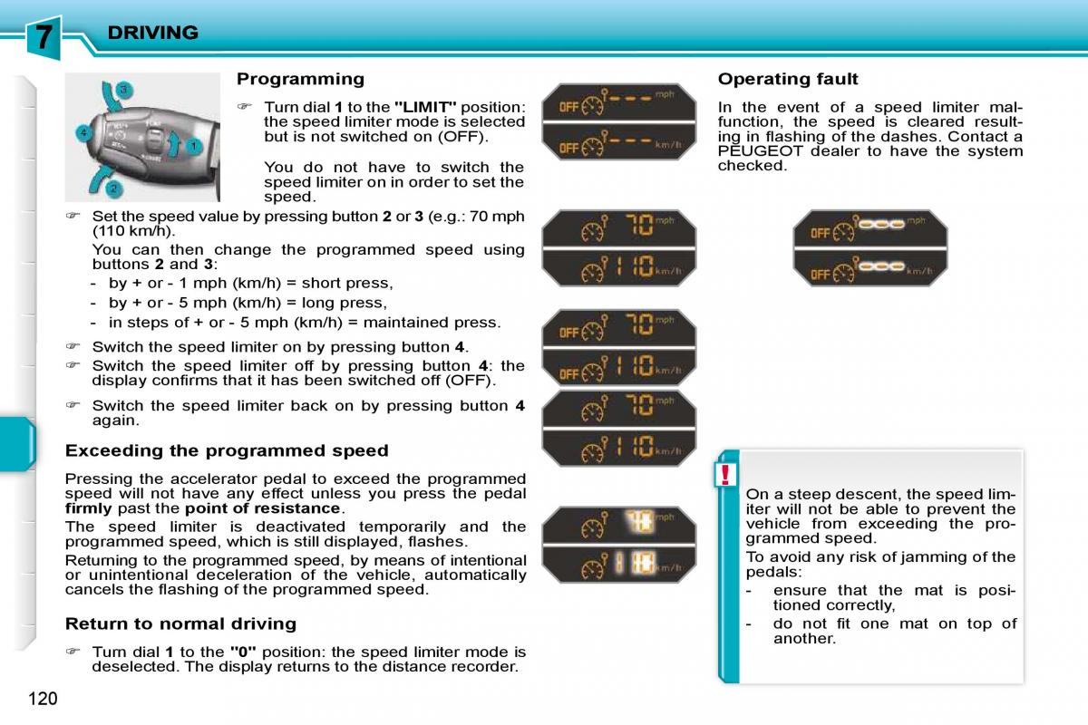 Peugeot 207 owners manual / page 116