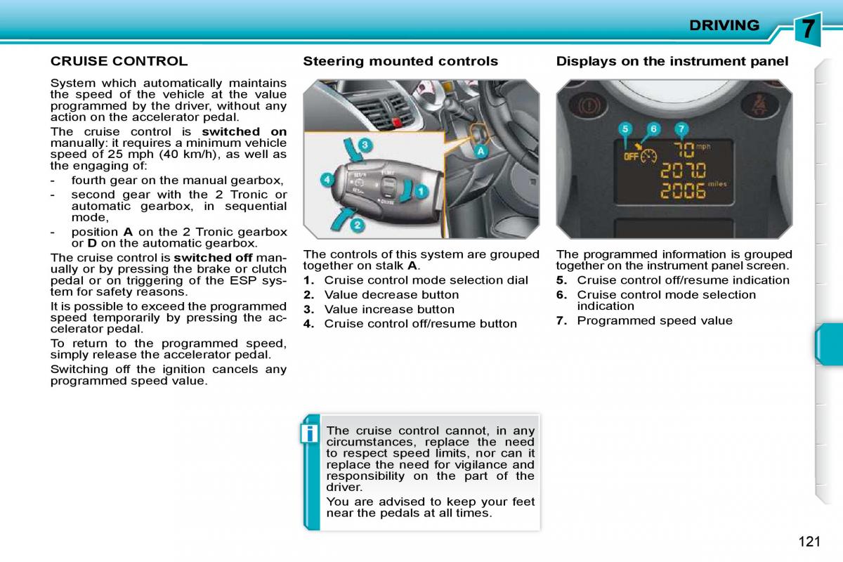 Peugeot 207 owners manual / page 117