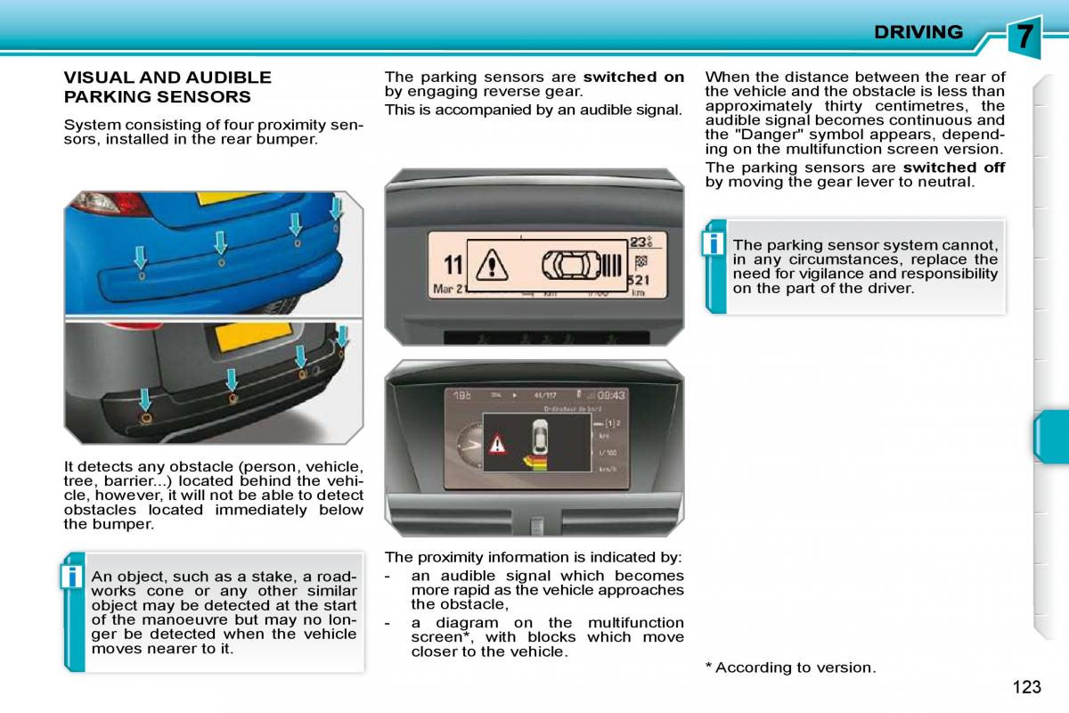 Peugeot 207 owners manual / page 119