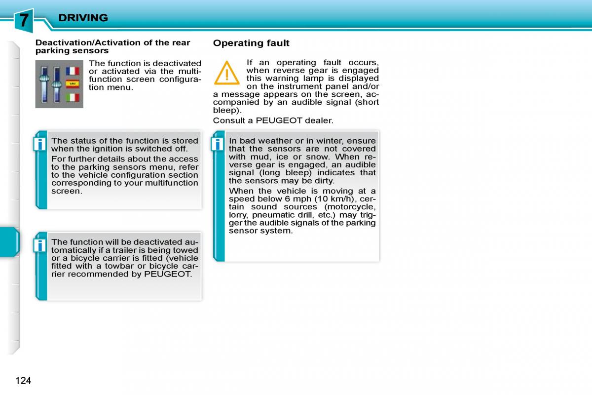 Peugeot 207 owners manual / page 120