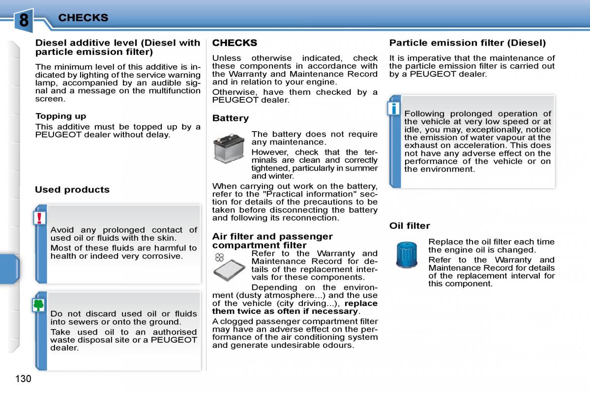 Peugeot 207 owners manual / page 125