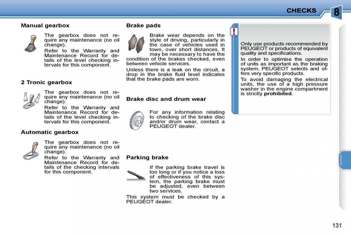 Peugeot 207 owners manual / page 127