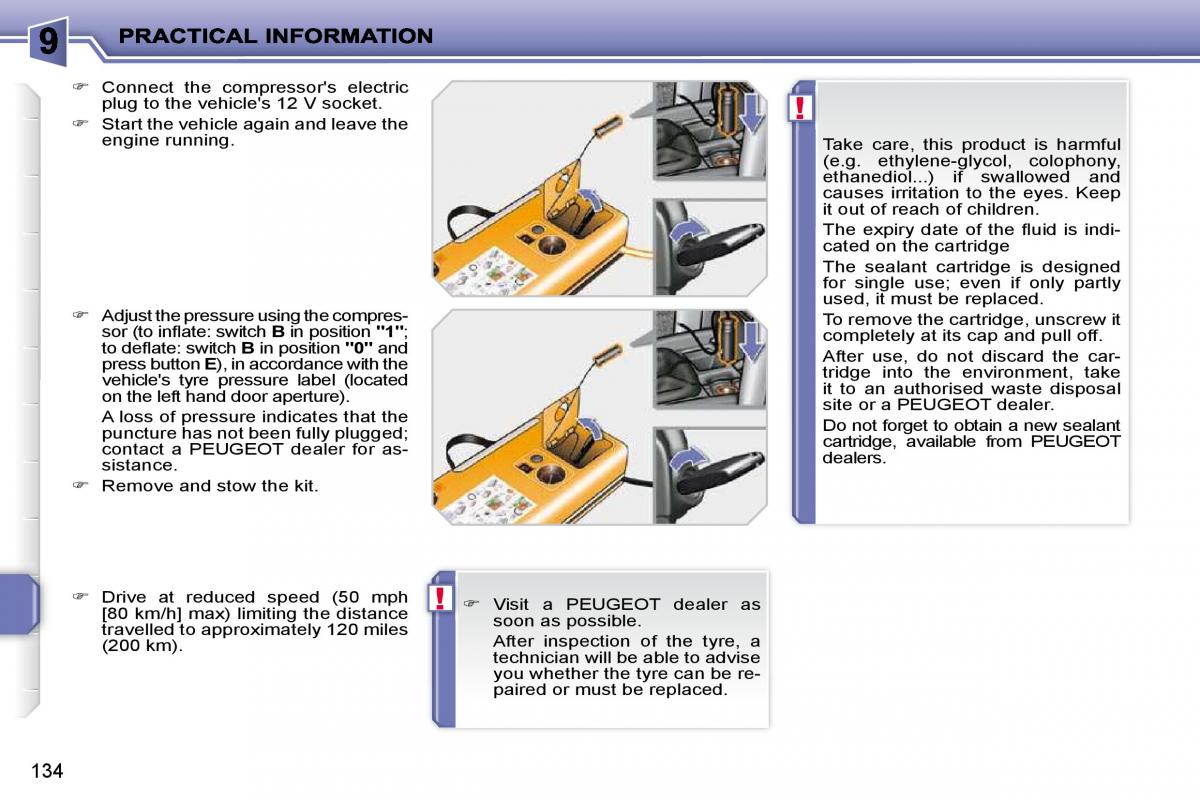 Peugeot 207 owners manual / page 130